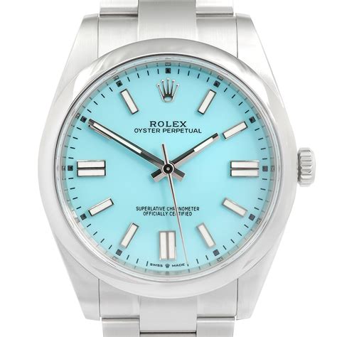 rolex oyster perpetual tiffany blue 31mm|rolex oyster perpetual 41mm blue.